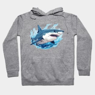 Blue Shark Hoodie